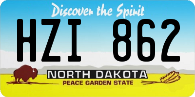ND license plate HZI862
