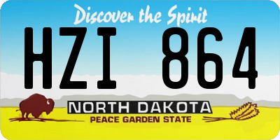 ND license plate HZI864