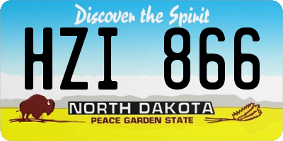 ND license plate HZI866
