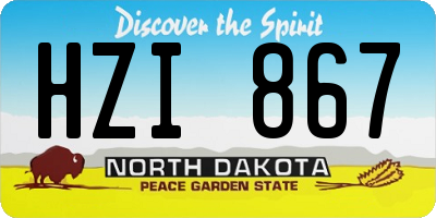 ND license plate HZI867