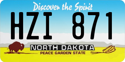 ND license plate HZI871