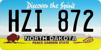 ND license plate HZI872