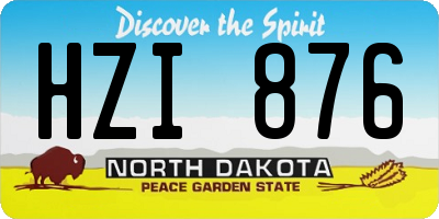 ND license plate HZI876