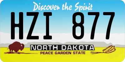 ND license plate HZI877