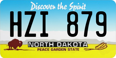 ND license plate HZI879
