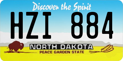 ND license plate HZI884