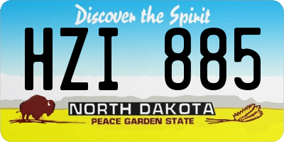 ND license plate HZI885