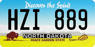 ND license plate HZI889