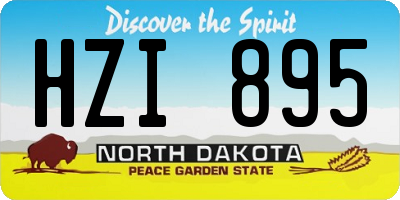 ND license plate HZI895