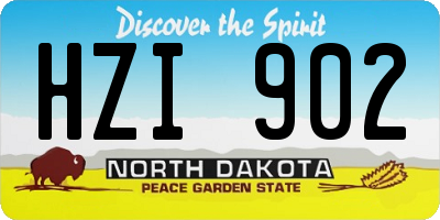 ND license plate HZI902