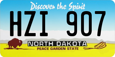 ND license plate HZI907