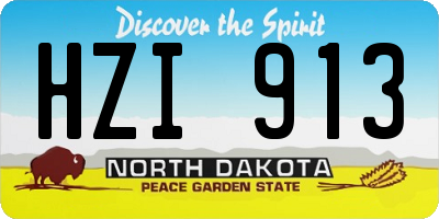 ND license plate HZI913