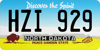 ND license plate HZI929