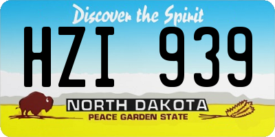 ND license plate HZI939
