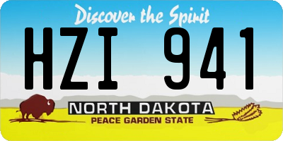 ND license plate HZI941