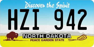 ND license plate HZI942
