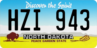 ND license plate HZI943