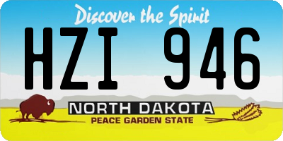 ND license plate HZI946