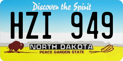 ND license plate HZI949