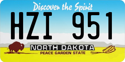 ND license plate HZI951