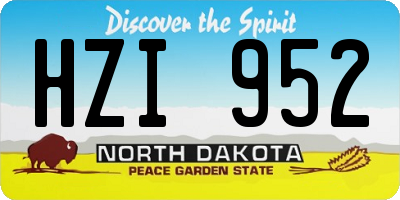 ND license plate HZI952