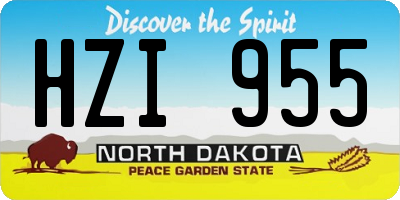 ND license plate HZI955