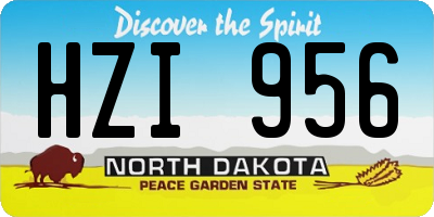 ND license plate HZI956