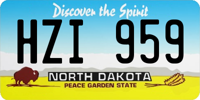 ND license plate HZI959
