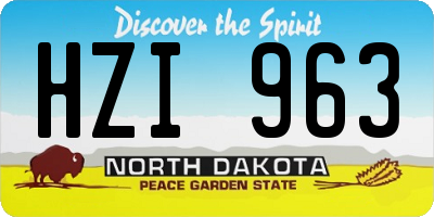 ND license plate HZI963