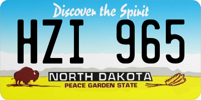 ND license plate HZI965