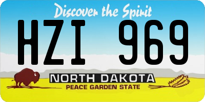 ND license plate HZI969