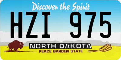 ND license plate HZI975