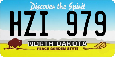 ND license plate HZI979