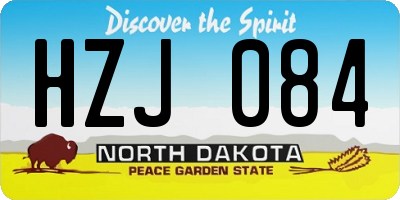 ND license plate HZJ084