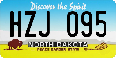 ND license plate HZJ095