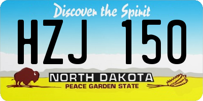 ND license plate HZJ150