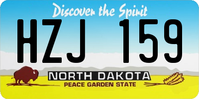 ND license plate HZJ159