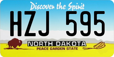 ND license plate HZJ595