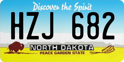 ND license plate HZJ682
