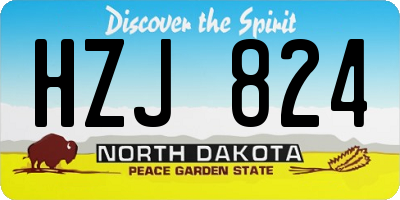ND license plate HZJ824