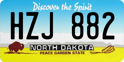 ND license plate HZJ882