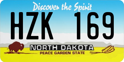 ND license plate HZK169