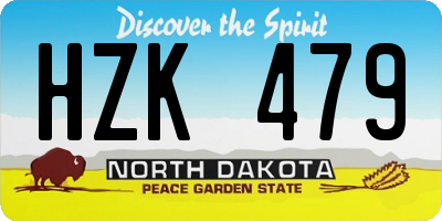 ND license plate HZK479