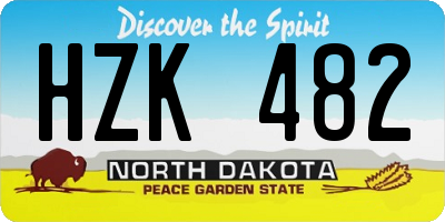 ND license plate HZK482