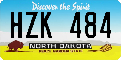 ND license plate HZK484