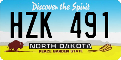 ND license plate HZK491