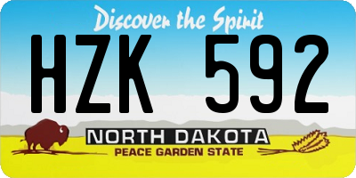 ND license plate HZK592