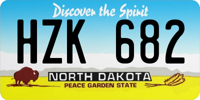 ND license plate HZK682