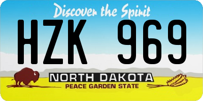 ND license plate HZK969