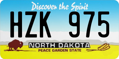 ND license plate HZK975